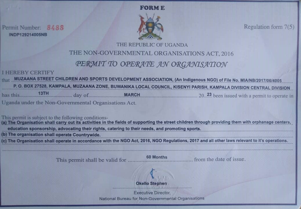 MSCASDA Registration Certificate